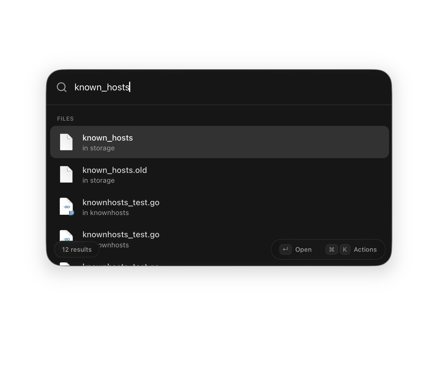 Cachy finding known_hosts files buried in local storage